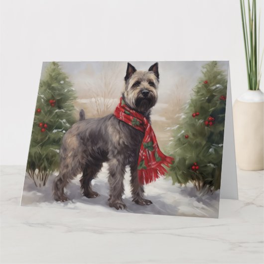 Chesapeake Hond in Sneeuw Kerstmis Kaart (Voorkant)