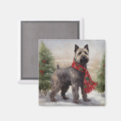 Chesapeake Hond in Sneeuw Kerstmis Magneet (Voorkant / Achterkant)