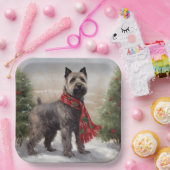 Chesapeake Hond in Sneeuw Kerstmis Papieren Bordje (Feest)