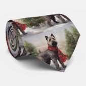 Chesapeake-hond in sneeuw Kerstmis Stropdas (Opgerold)