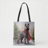 Chesapeake Hond in Sneeuw Kerstmis Tote Bag (Voorkant)
