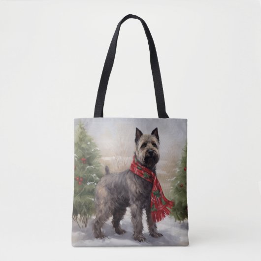 Chesapeake Hond in Sneeuw Kerstmis Tote Bag (Voorkant)
