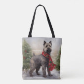 Chesapeake Hond in Sneeuw Kerstmis Tote Bag (Achterkant)