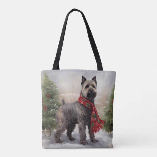 Chesapeake Hond in Sneeuw Kerstmis Tote Bag (Achterkant)