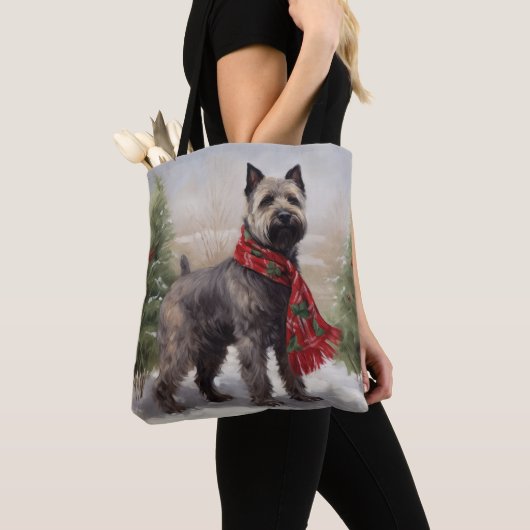 Chesapeake Hond in Sneeuw Kerstmis Tote Bag (Dichtbij)