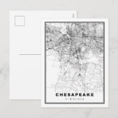 Chesapeake-kaart Feestdagenkaart (Voorkant / Achterkant)