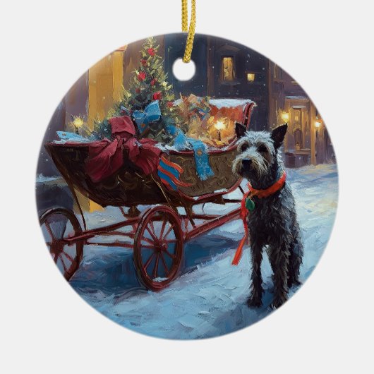 Chesapeake Kerst Feestelijke Periode Keramisch Ornament (Voorkant)