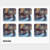 Chesapeake Kerst Feestelijke Periode Vierkante Sticker (Vel)