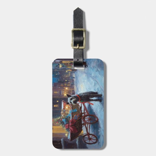 Chesapeake Kerstfeest Seizoen Bagagelabel (Voorkant verticaal)