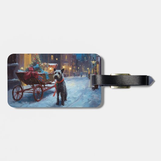 Chesapeake Kerstfeest Seizoen Bagagelabel (Achterkant horizontaal)