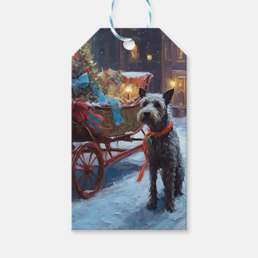 Chesapeake Kerstfeest Seizoen Cadeaulabel (Voorkant)