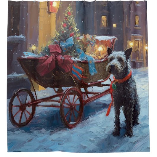 Chesapeake Kerstfeest Seizoen Douchegordijn (Voorkant)