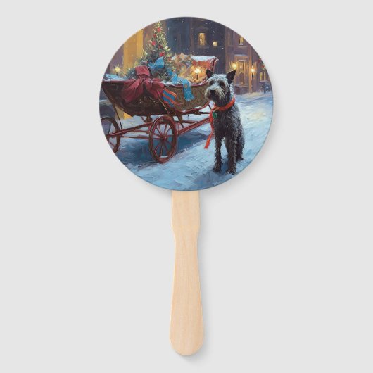 Chesapeake Kerstfeest Seizoen Handwaaier (Achterkant)