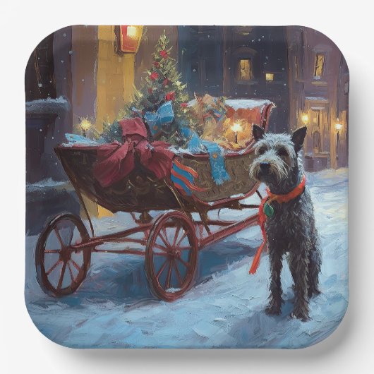 Chesapeake Kerstfeest Seizoen Papieren Bordje (Voorkant)