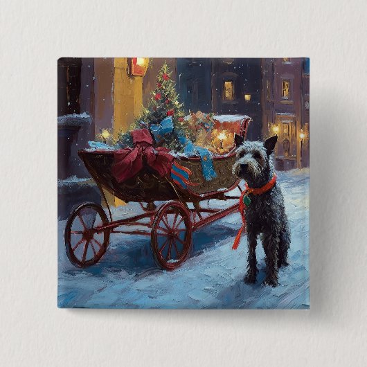 Chesapeake Kerstfeest Seizoen Vierkante Button 5,1 Cm (Voorkant)