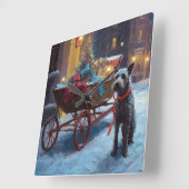 Chesapeake Kerstfeest Seizoen Vierkante Klok (Hoek)