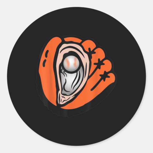 Chesapeake-oester-catchers-honkbal Ronde Sticker (Voorkant)