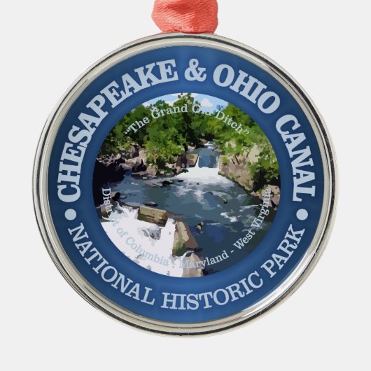 Chesapeake & Ohio Canal NHP Metalen Ornament (Voorkant)