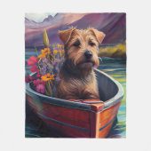 Chesapeake op een peddel: Een Schilderachtig avont Fleece Deken (Voorkant)