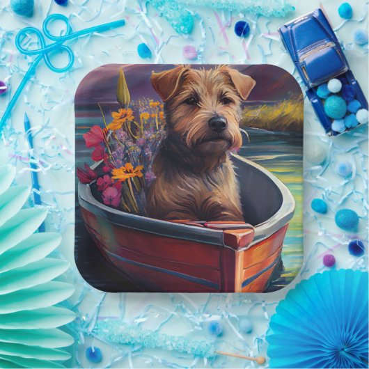 Chesapeake op een peddel: Een Schilderachtig avont Papieren Bordje (Feest)