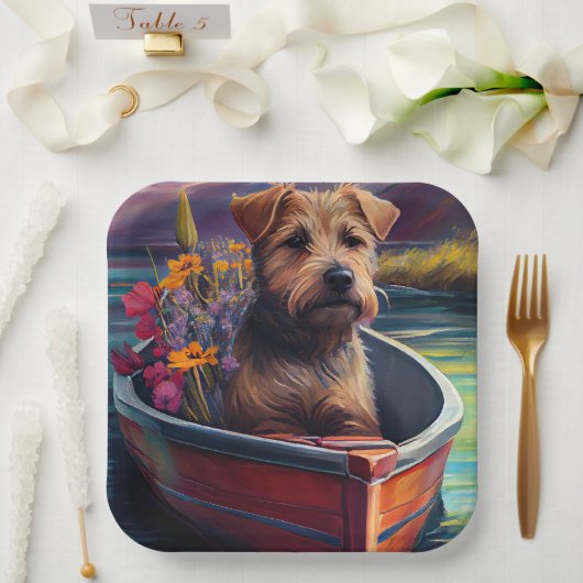 Chesapeake op een peddel: Een Schilderachtig avont Papieren Bordje (Huwelijk)