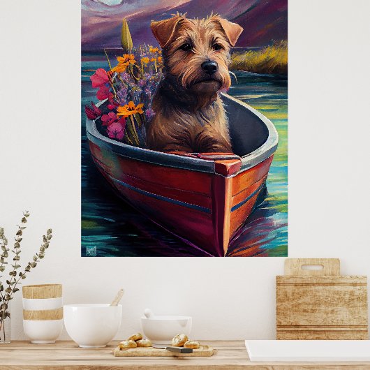 Chesapeake op een peddel: Een Schilderachtig avont Poster (Keuken)