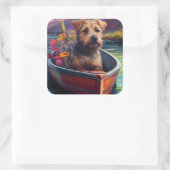 Chesapeake op een peddel: Een Schilderachtig avont Vierkante Sticker (Tas)