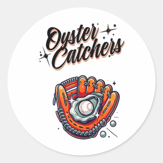 Chesapeake Oyster Catchers Baseball Ronde Sticker (Voorkant)