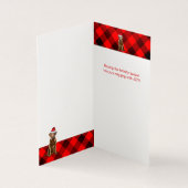 Chesapeake Retriever Red Plaid Kerstvakantie Kaart (Binnen)