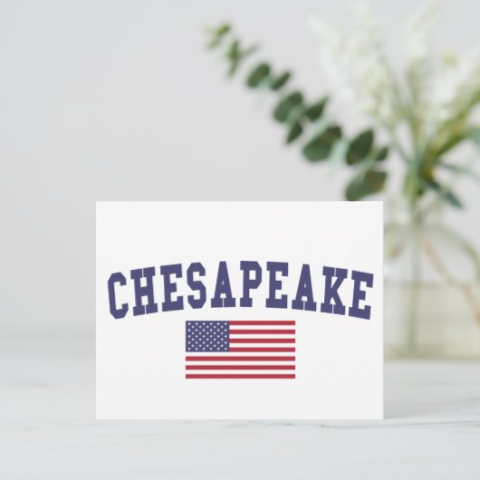 Chesapeake US Flag Briefkaart (Staand voorkant)