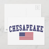 Chesapeake US Flag Briefkaart (Voorkant / Achterkant)