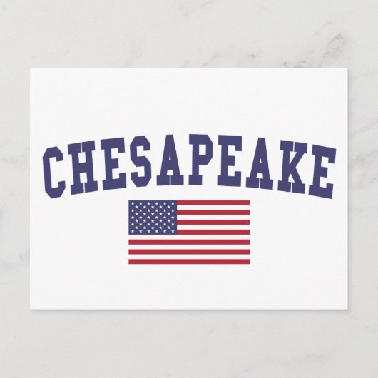 Chesapeake US Flag Briefkaart (Voorkant)