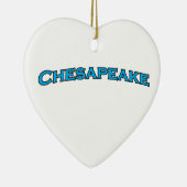 Chesapeake Virginia Arched Text Logo Keramisch Ornament (Rechts)