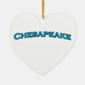 Chesapeake Virginia Arched Text Logo Keramisch Ornament (Voorkant)