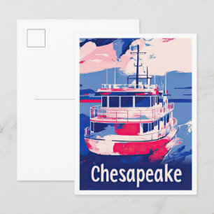 Chesapeake Virginia Vintage Travel Illustratie Briefkaart