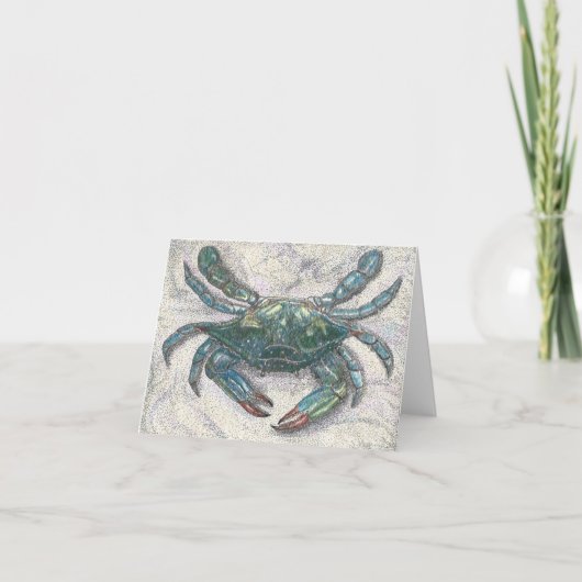 Chesapeake Wenskaart van de Krab van de Baai het Kaart (Voorkant)