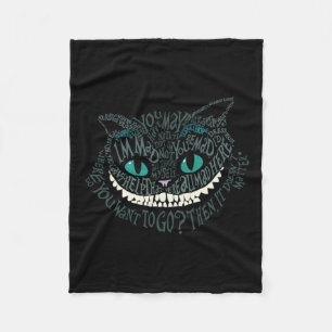Cheshire Alice Cat was allemaal gek hier Fleece Deken
