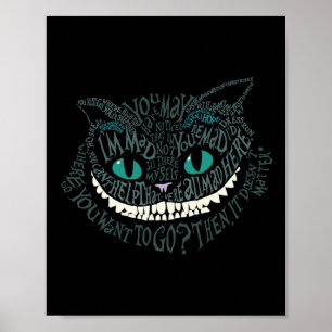 Cheshire Alice Cat was allemaal gek hier Poster