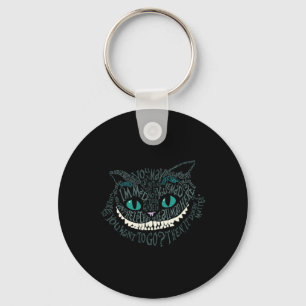 Cheshire Alice Cat was allemaal gek hier Sleutelhanger