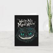 Cheshire Alice Cat We're All Mad Here Wonderland Kaart (Voorkant)