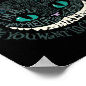 Cheshire Alice Cat We're All Mad Here Wonderland Poster (Hoek)