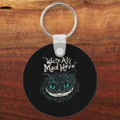 Cheshire Alice Cat We're All Mad Here Wonderland Sleutelhanger (Voorkant)