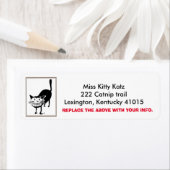 Cheshire Cat, 150 Retouradreslabels! Aanpassen Etiket (Insitu)