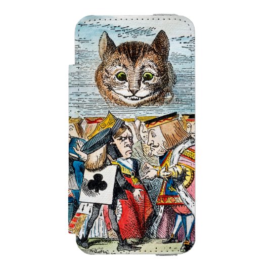 Cheshire Cat, 1865 Incipio iPhone Portemonnee Hoesje (Voorkant Agenda)