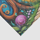 Cheshire Cat #1 - Decoupage- Tissuepapier (Detail)