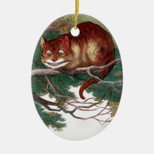 Cheshire Cat 2 Keramisch Ornament (Voorkant)