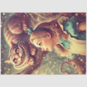 Cheshire Cat Alice Classic Illustration Decoupage Tissuepapier (Voorkant)