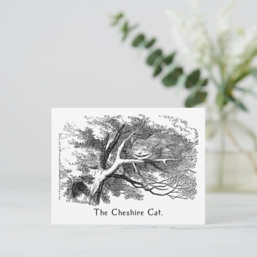 Cheshire Cat Alice in Wonderland Art Card Briefkaart (Staand voorkant)