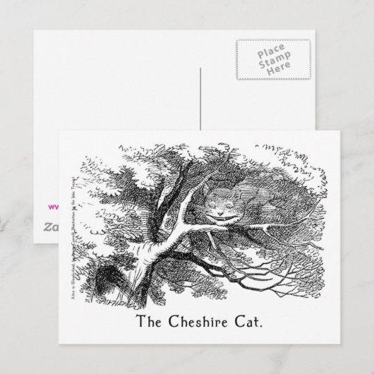 Cheshire Cat Alice in Wonderland Art Card Briefkaart (Voorkant / Achterkant)