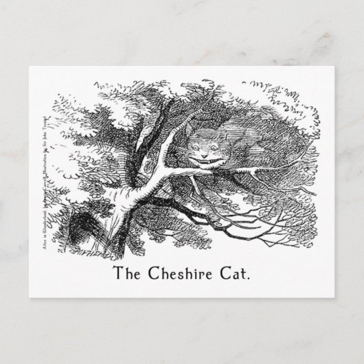 Cheshire Cat Alice in Wonderland Art Card Briefkaart (Voorkant)